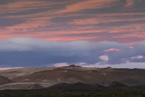 Northern Europe Volcanic Landscapes Drucke: Clouds after sunset, volcano Namafjall