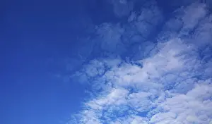Cloud Formations In Austria Drucke: Cloudscape of altocumulus clouds