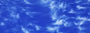 Cirrus Cloud Formation Drucke: Cloudy sky with feather clouds