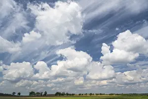 German Agriculture Landscape Drucke: Cloudy sky over fields, Tharandt
