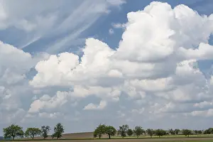 Central Europe Cloudy Skies Drucke: Cloudy sky over fields, Tharandt