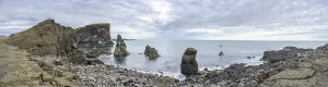 Icelandic Rock Formations Drucke: Coast and cliffs, Valahnukarmol