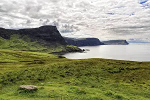 Scottish Coastal Scenes Drucke: Coast with meadows and high cliffs
