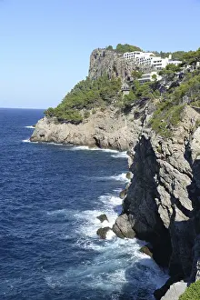 Mediterranean Sea View Drucke: Coast, wave, cliffs, waves, Port de Soller