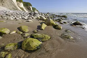 German National Park Landscape Drucke: Coastal cliffs, shingle beach and chalk cliffs
