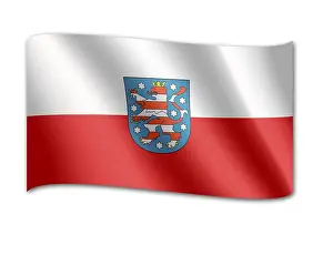 German Regional Symbols Drucke: Coat of arms of the state Thuringia, Germany