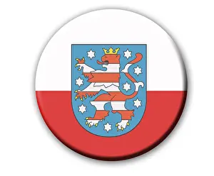 German State Symbols Drucke: Coat of arms of the state Thuringia, Germany