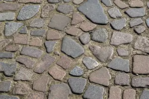 Deserted Cobblestone Street Drucke: Cobblestone, background, texture