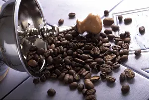 Coffee Mill Drucke: Coffee Beans and Coffee Mill