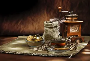 Fragrant Coffee Aroma Image Drucke: Coffee composition