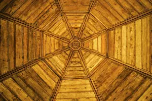 Gerahmter Druck : Kassettendecke, Konvent Christi Gerahmter Druck : Kassettendecke, Konvent Christi
