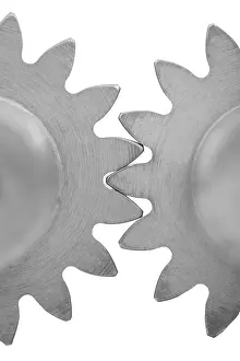 Cogwheel Detail Drucke: Cogs, symbolic for teamwork
