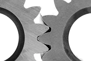 Cogwheel Detail Drucke: Cogs, symbolic for teamwork