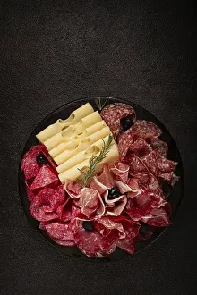 Charcuterie Board Drucke: Cold cuts, appetizer, prosciutto