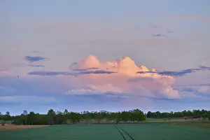 Colored Clouds Germany Drucke: Colored clouds at sunset, Upper Palatinate