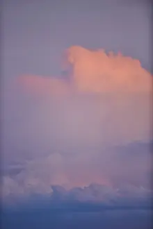 Deserted Cloud Landscape Drucke: Colored clouds at sunset, Upper Palatinate