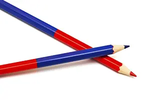Office Supply Stationery Drucke: Two colored pencil on a white background