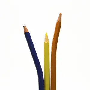 Colored Pencils Drucke: Colored pencils on white background