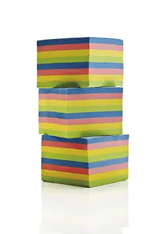 Office Supply Still Life Drucke: Colored stacked notepads