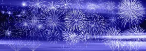 Bokeh Background Drucke: Colorful firework with bokeh background