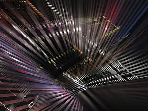 Urban Environment Artwork Drucke: Colorful information technology background - abstract computer-generated image