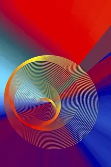 Deserted Full Frame Image Drucke: Colorful spiral lines background pattern