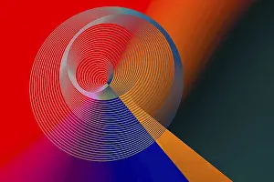 Colourfully Filled Format Image Drucke: Colorful spiral lines background pattern