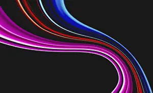 Dark Colored Backgrounds Drucke: Colors wave on dark background
