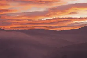 Lower Austria Landscapes Drucke: Colourful clouds at sunset, Austria