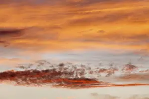 Lower Austria Landscape Drucke: Colourful clouds at sunset, Austria