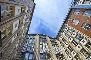 Coloured Buildings In Europe Drucke: Colourful facades in one of the Hackesche Hofe
