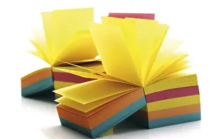 Multicoloured Stationery Drucke: Colourful notepads, opened