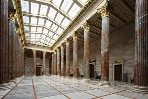 Historic City Center Austria Drucke: Column hall with 24 marble columns