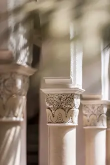 Traditional Moroccan Columns Drucke: Columns in Riad, Column, traditional