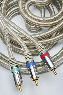 Stereo Audio Cables Drucke: Component video cable with a gold covering