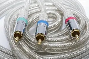 Stereo Audio Cables Drucke: Component video cable with a gold covering