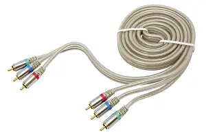 Bright White Background Photo Drucke: Component video cable on a white background