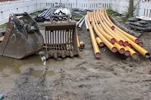 Bilder Datiert 27. Juli 2024: Komponenten für einen Betonkanal.