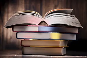 Composition With Books Drucke: Composition with books on the table