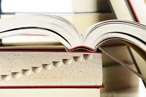 Educational Institution Scene Drucke: Composition with books on the table