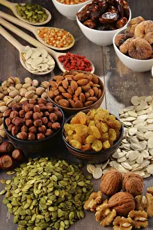 Dried Fruit Composition Drucke: Composition with dried fruits and assorted nuts