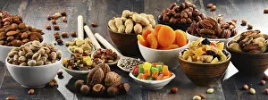 Assorted Nuts Arrangement Drucke: Composition with dried fruits and assorted nuts