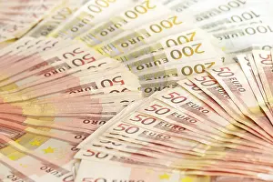 Deserted Money Scene Drucke: Composition with Euro banknotes