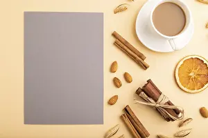 Scandinavian Studio Shot Drucke: Composition with gray paper sheet