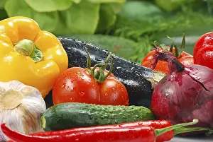 Raw Vegetable Composition Drucke: Composition with raw vegetables