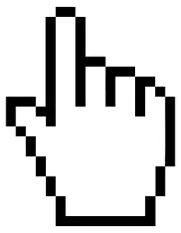 Computer Graphics Illustration Drucke: Computer cursor, hand