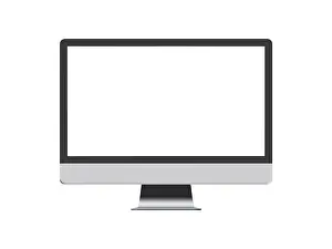 White Studio Environment Photos Drucke: Computer display isolated on white background. HQ