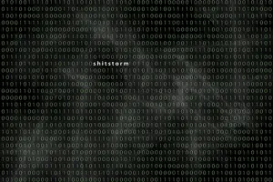 Digital Data Transmission Drucke: Computer matrix with word Shitstorm, Germany