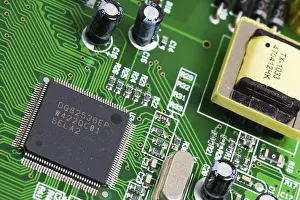 Computer Motherboard Detail Drucke: Computer motherboard, detail