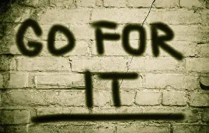 Symbolic Image Drucke: Go For It Concept